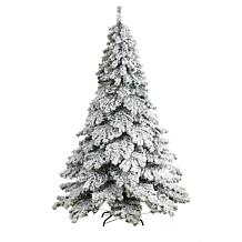 Nearly Natural 7’ Flocked Austria Fir  Christmas Tree