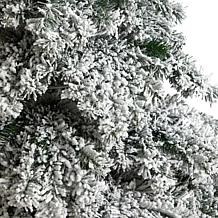 Nearly Natural 7’ Flocked Austria Fir  Christmas Tree