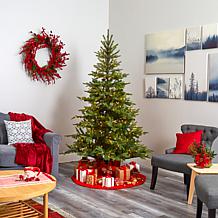Nearly Natural 7 Ft. Artificial Christmas Tree with 450 Clear Lights