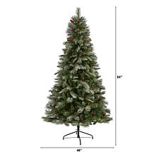 Nearly Natural 7 Ft. Artificial Snowed French Alps Christmas Tree