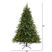 Nearly Natural 7 Ft. Colorado Mountain Fir Christmas Tree with 500 LED