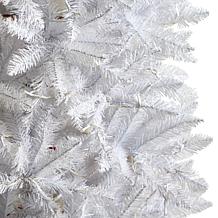 Nearly Natural 7’ Slim White  Christmas Tree with 300 Lights