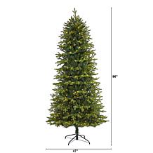 Nearly Natural 8’ Belgium Fir Artificial Christmas Tree with 650 LEDs