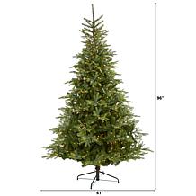 Nearly Natural 8 Ft. Artificial Christmas Tree with 650 Clear Lights