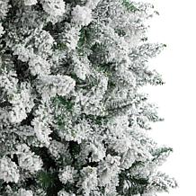 Nearly Natural 9’ Slim Flocked Montreal Fir  Christmas Tree