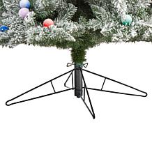 Nearly Natural 9.5' Flocked Mountain Fir Tree with 150 Lights