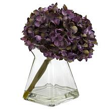 Nearly Natural Silk Hydrangea Flower Arrangement