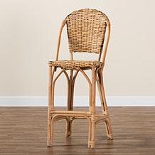 Neola Tropical Rattan Bar Stool 18"W x 22"D x 44.5"H