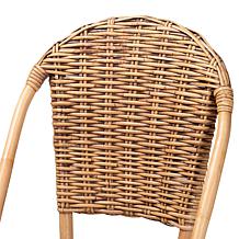 Neola Tropical Rattan Dining Chair 18"W x 20.75"D x 34.25"H