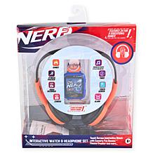 NERF Unisex Child Smart Watch and Headphone Set - Orange