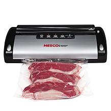 Nesco VS-02 130 Watt, Black & Silver Food Sealer with Bag Cutter