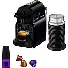 Nespresso Inissia Black Single-Serve Espresso Machine w/Milk Frother