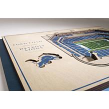 NFL Detroit Lions StadiumViews 3-D Wall Art - Ford Field 