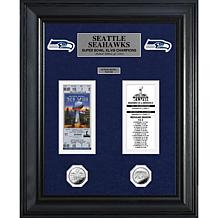 NFL Super Bowl Champs Replica Ticket and Coin-Seahawks