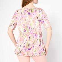 Nina Leonard 2 PACK Elbow Sleeve Scoop Neck Tops