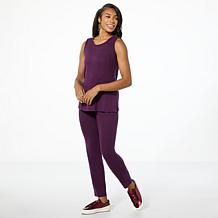 Nina Leonard 3-piece Shawl Cardigan Tank and Pant Set
