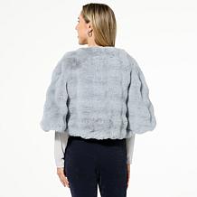 Nina Leonard Faux Fur Wrap Neck Capelet
