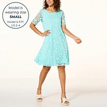 Nina Leonard Novelty Burnout Dress