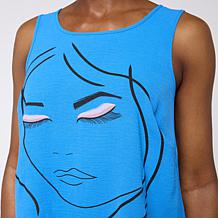 Nina Leonard Round Neck Sleeveless Top