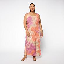 Nina Leonard Scoop-Neck Sleeveless Maxi Dress