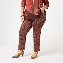 Nina Leonard Suede Narrow Leg Pant with Pockets