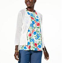 Nina Leonard Tie-Front Bolero