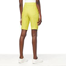 Nina Leonard Twill Pull-On Bermuda Short