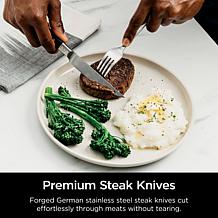 Ninja K32004 Foodi NeverDull System 4-Piece Steak Knife Set, Premium