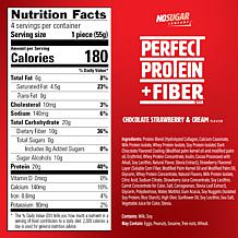 No Sugar Company 6 x 4ct Protein + Fiber Strawberry & Cream Bars