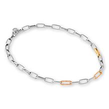 Nomination Italy Gemstone Accent Two-Tone Paperclip Link Necklace
