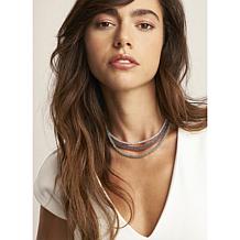 Nomination Italy Sterling Silver Mesh and Crystal Necklace
