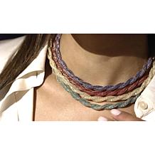 Nomination Italy Sterling Silver Mesh and Crystal Twisted Necklace