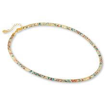 Nomination Italy Sterling Silver Multicolor Stone Mesh Necklace