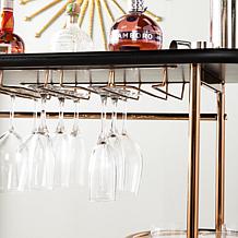 Nondelle Wine/Bar Table with Glassware Storage