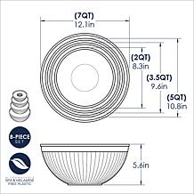 Nordic Ware 8-piece Covered Bowl Set