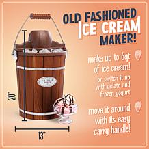 Nostalgia ICMP600WD Vintage Collection Old Fashioned 6 Quart Wood B...