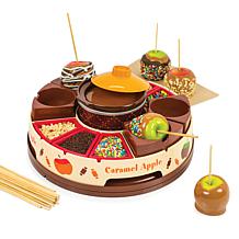 Nostalgia Lazy Susan Chocolate & Caramel Apple Party Fondue Set