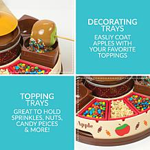 Nostalgia Lazy Susan Chocolate & Caramel Apple Party Fondue Set