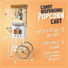 Nostalgia NKPCRTCD8IVY 53" Popcorn Cart