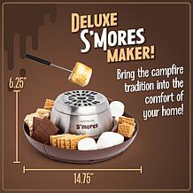 Nostalgia NLSM4BR Indoor Electric Stainless Steel S'mores Maker wit...