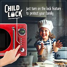 Nostalgia NRMO7RD6A 0.7 CuFt 700-Watt Countertop Microwave, Retro Red