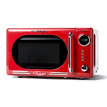 Nostalgia NRMO7RD6A 0.7 CuFt 700-Watt Countertop Microwave, Retro Red