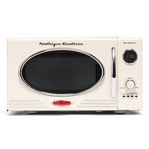Nostalgia Retro 0.9 Cu. Ft. 800-Watt Countertop Microwave Oven - Ivory