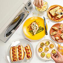 Nostalgia Retro 0.9 Cu. Ft. 800-Watt Countertop Microwave Oven - Ivory