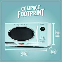 Nostalgia Retro 800-Watt Countertop Microwave Oven in Aqua