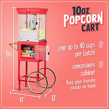 Nostalgia Vintage New 10oz Professional Popcorn & Concession Cart