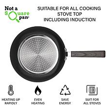 Not A Square Pan 2pc Set - 9.5" Frypan and Spatula