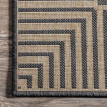 nuLOOM 3' 6" x 5' Asha Simple Border Indoor/Outdoor Area Rug