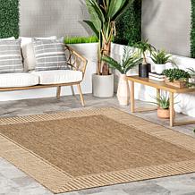 nuLOOM 3' 6" x 5' Asha Simple Border Indoor/Outdoor Area Rug