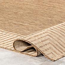 nuLOOM 3' 6" x 5' Asha Simple Border Indoor/Outdoor Area Rug